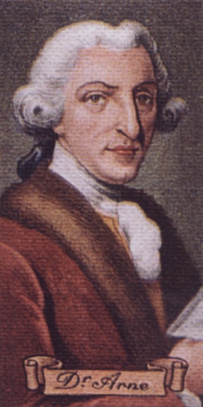 ARNE Thomas Augustine English da Unknown